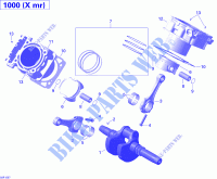 Krukas, zuiger en cilinder voor Can-Am OUTLANDER X MR 1000 2015