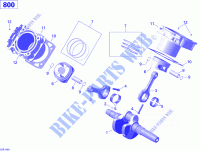 Krukas, zuiger en cilinder voor Can-Am OUTLANDER 800R 2014