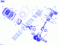 Krukas, zuiger en cilinder voor Can-Am OUTLANDER MAX 800R 2014