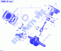 Krukas, zuiger en cilinder voor Can-Am OUTLANDER X MR 1000 2013