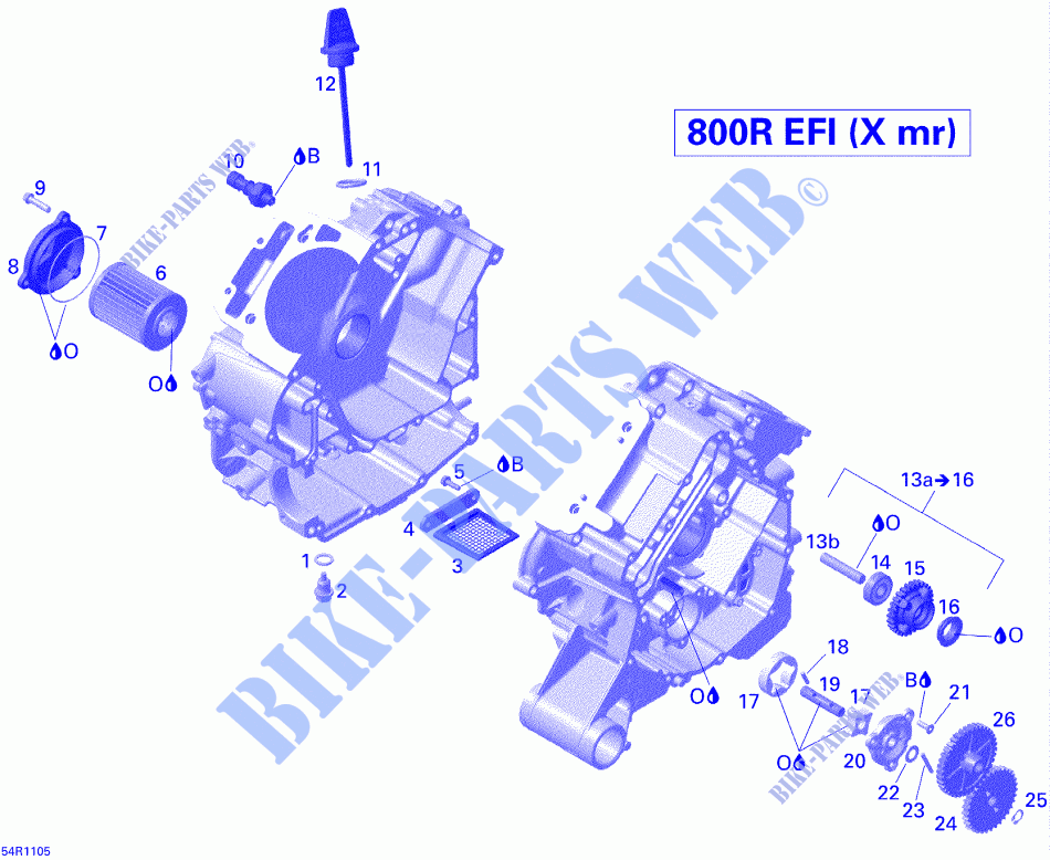 Motorsmering voor Can-Am OUTLANDER X MR 800R 2011