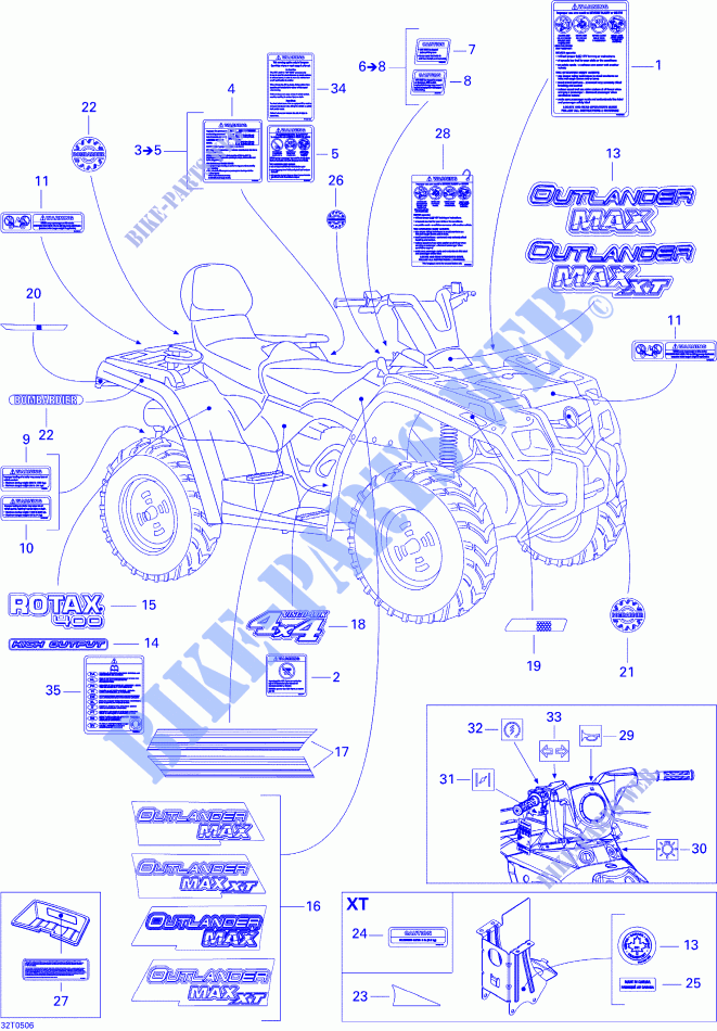 Stickers voor Can-Am OUTLANDER MAX 400 2005