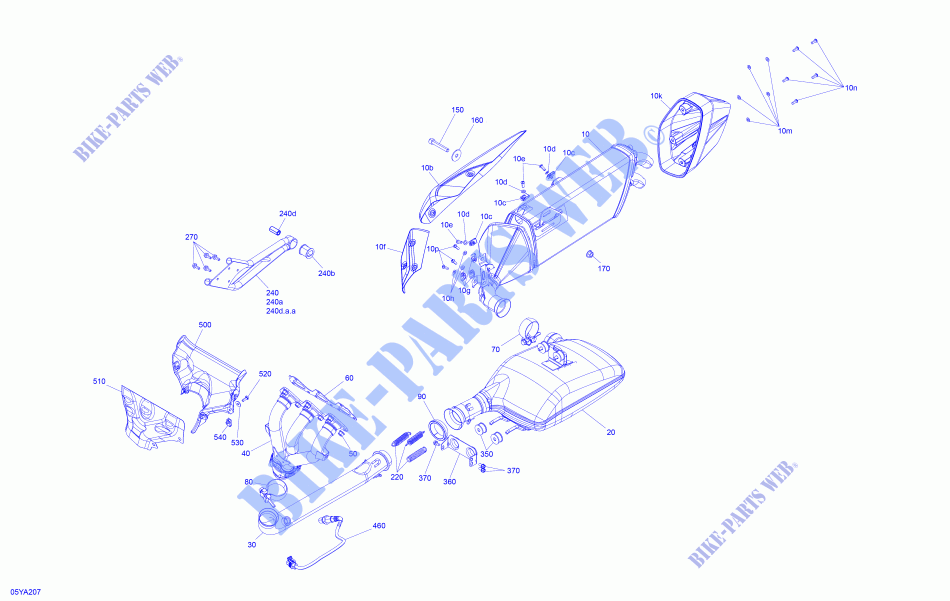 Motor   UITLAATSYSTEEM voor Can-Am SPYDER F3 S SE6 (BUILT AFTER 09/2020) 2021