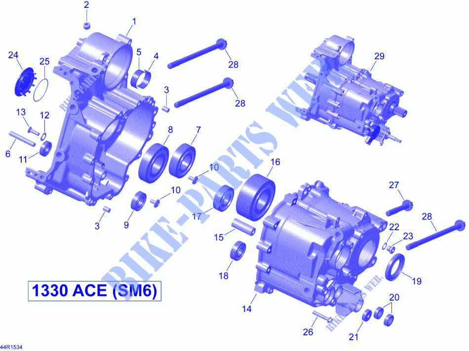 Versnellingsbak lichaam voor Can-Am SPYDER RT-S SM6 2015