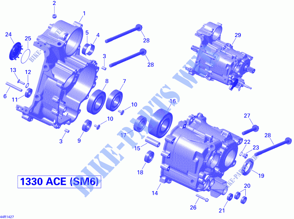 Versnellingsbak lichaam voor Can-Am SPYDER RT-S SM6 2014