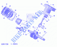 Krukas, zuiger en cilinder voor Can-Am TRAXTER HD8 T 2020