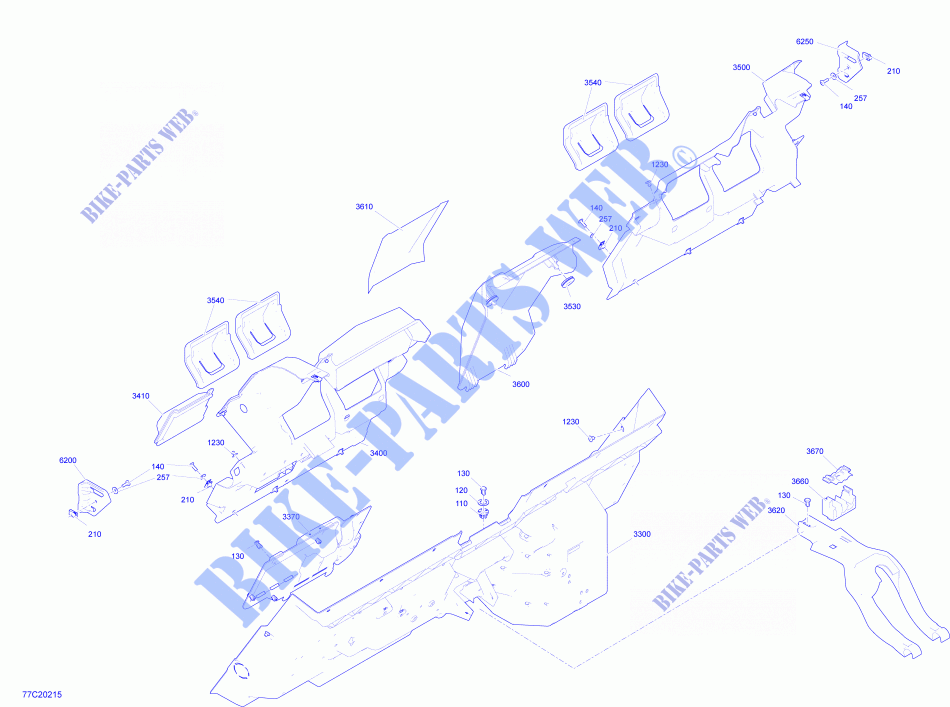 Achterwandsectie voor Can-Am MAVERICK TURBO RR X RC 2020
