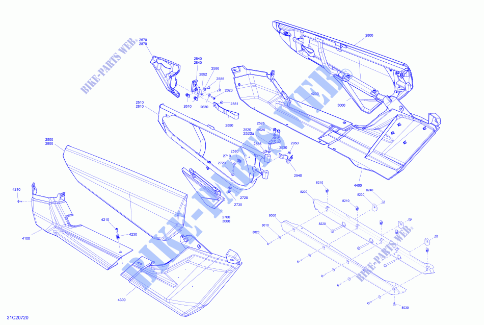 CARROSSERIE   ZIJKUIP voor Can-Am MAVERICK TURBO RR X RC 2020