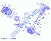 Krukas, zuiger en cilinder voor Can-Am DEFENDER MAX HD8 2020