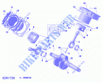 Krukas, zuiger en cilinder voor Can-Am DEFENDER MAX HD8 2020