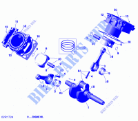 Krukas, zuiger en cilinder voor Can-Am DEFENDER HD10 2019