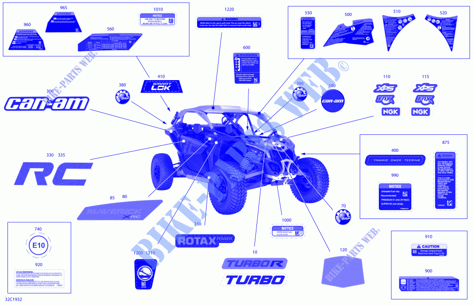 Stickers voor Can-Am MAVERICK TURBO 2019