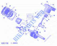 Krukas, zuiger en cilinder voor Can-Am TRAXTER HD8 T 2018