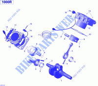 Krukas, zuiger en cilinder voor Can-Am MAVERICK 1000 2015