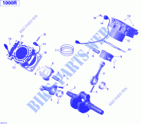 Krukas, zuiger en cilinder voor Can-Am MAVERICK MAX 1000 2015